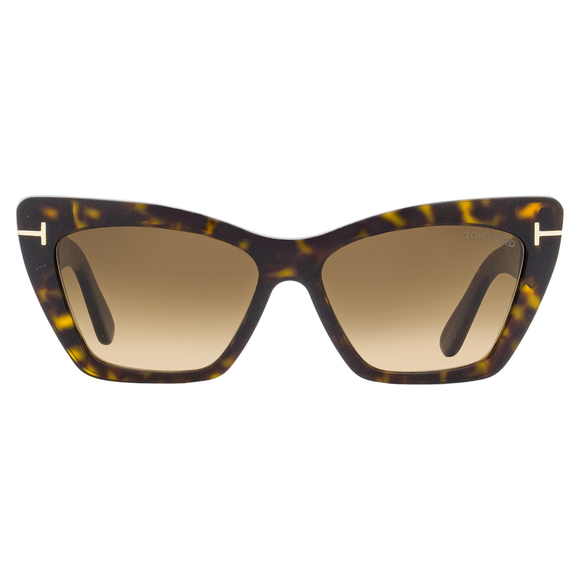 Tom Ford Cat Eye Sunglasses TF871 Wyatt 52F Dark Havana 56mm FT0871 - Picture 2 of 3
